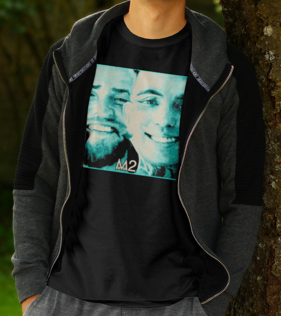 Mansionz M2 Album Cover Image With Smiling Duo T-Shirt