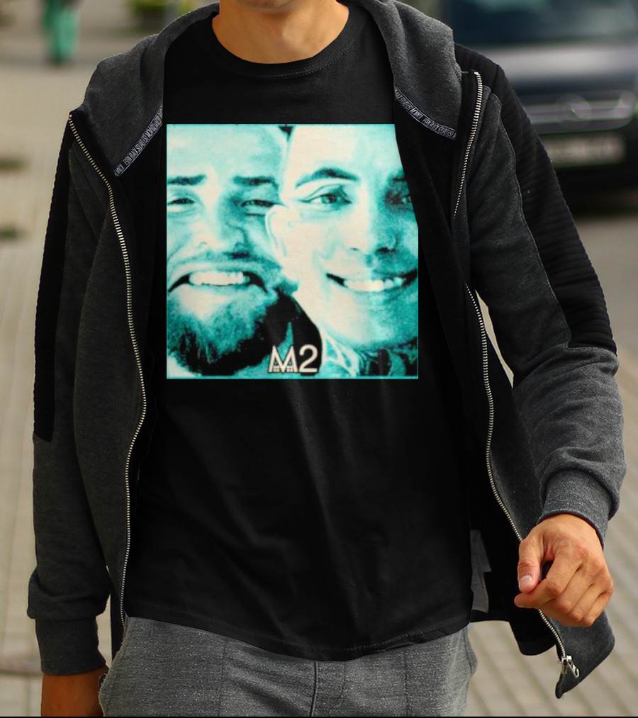Mansionz M2 Album Cover Image With Smiling Duo T-Shirt