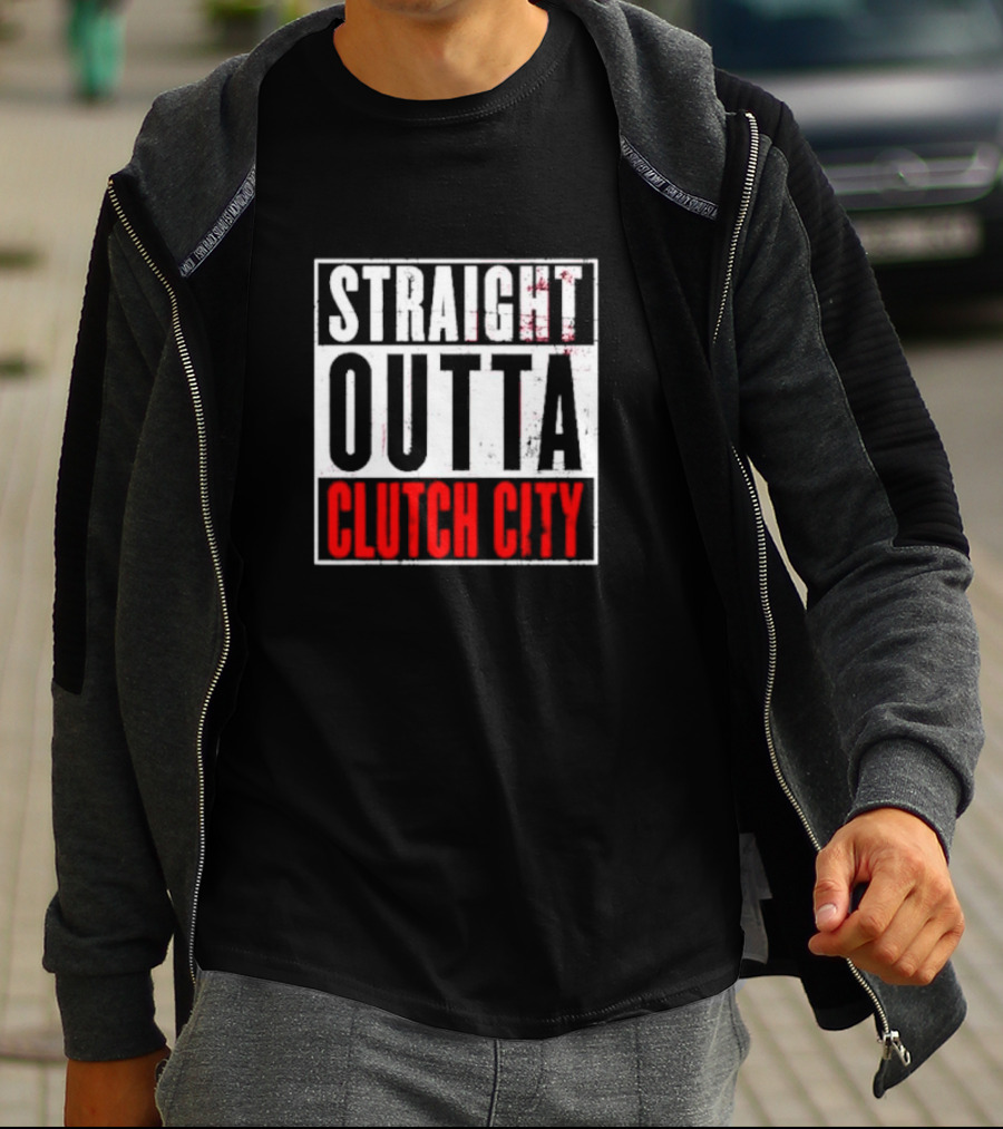 Straight Outta Clutch City Vintage Bold Lettering T-Shirt