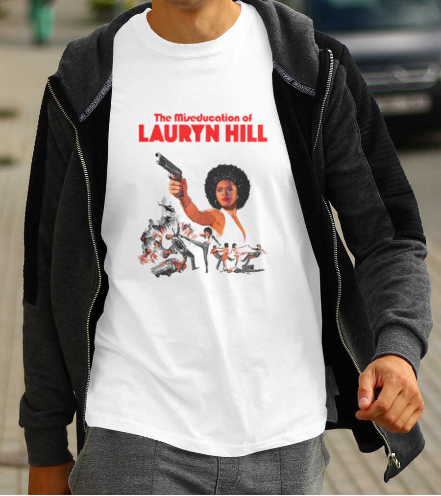 The Miseducation Of Lauryn Hill Vintage Blaxploitation-Inspired Art Gun Pose T-Shirt