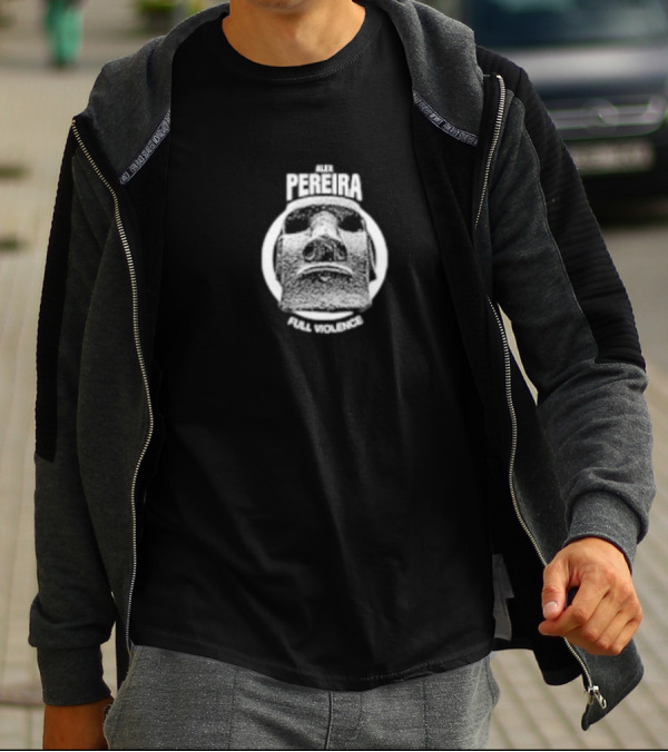 Alex Pereira Full Violence Easter Island Head T-Shirt