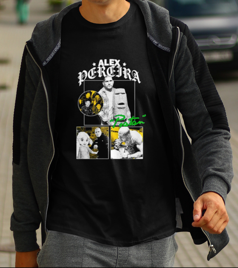 Alex Pereira Poatan Mixed Media Collage With Pop Culture And Meme Elements T-Shirt