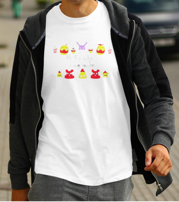 That's Where I Wanna Be McDonald's And Five Nights At Freddy's Cupcake And Party Hat Icons T-Shirt