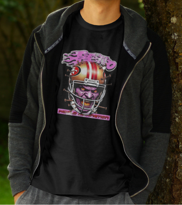 Beno Nin3Rs World Domination Football Helmet Purple Face T-Shirt
