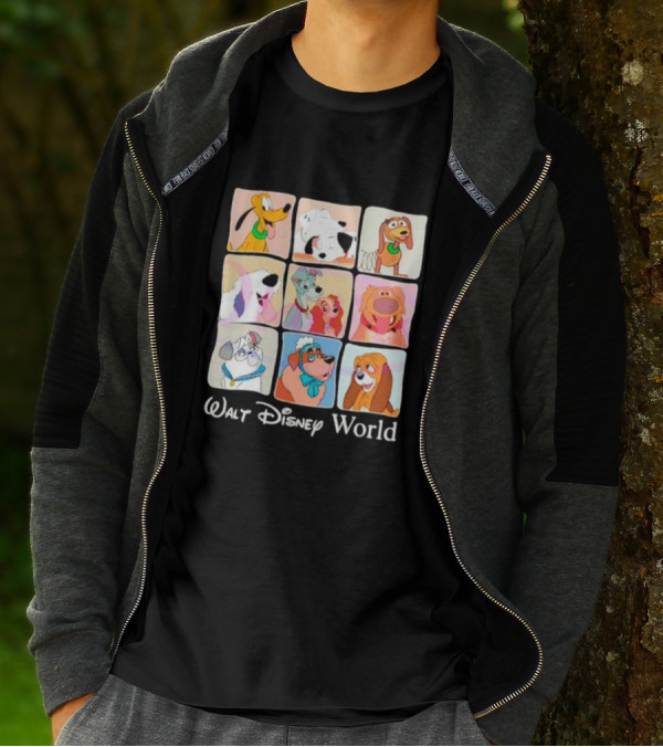 Walt Disney World Classic Cartoon Dogs Compilation T-Shirt