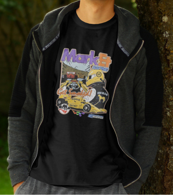 Mark4 Racing Get Smoked Horse Racing Movement T-Shirt