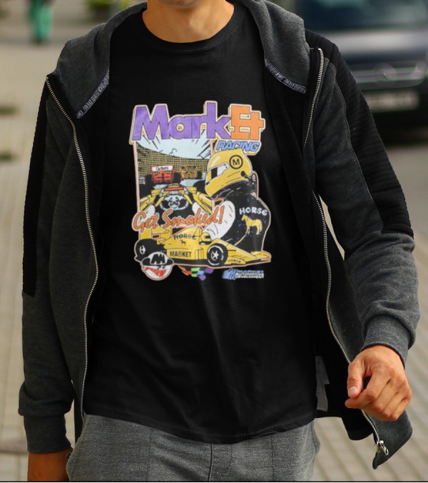 Mark4 Racing Get Smoked Horse Racing Movement T-Shirt