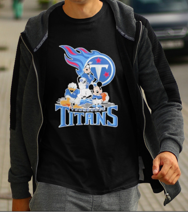 Mickey Mouse Donald Duck Goofy Tennessee Titans NFL T-Shirt