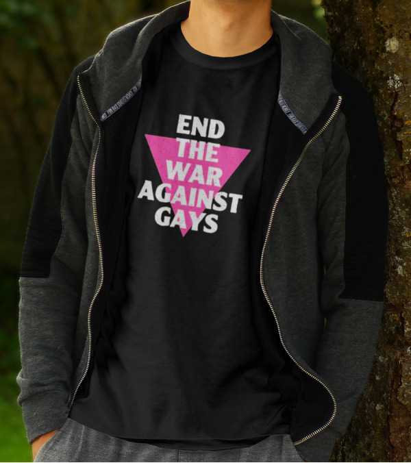 End The War Against Gays Pink Triangle T-Shirt