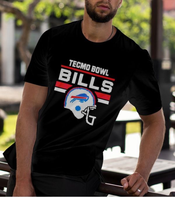 Tecmo Bowl Buffalo Bills Helmet NFL Football T-Shirt