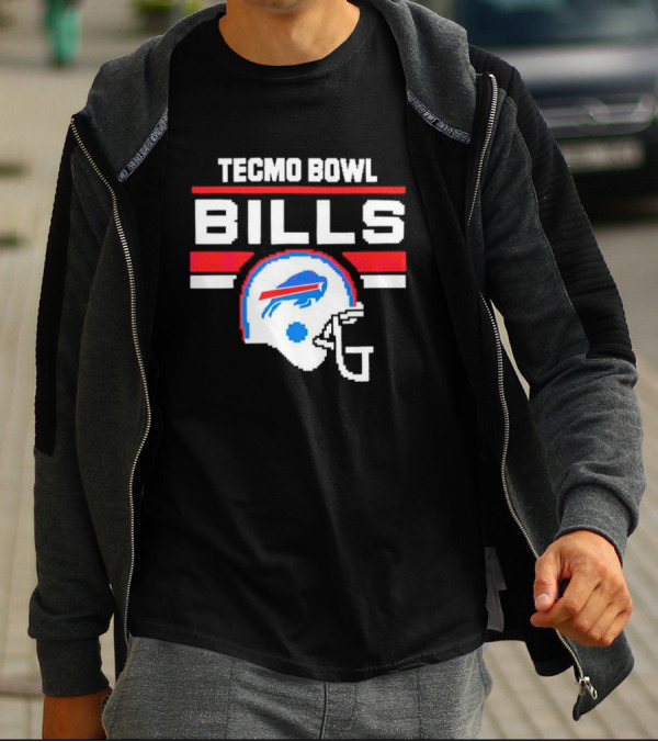 Tecmo Bowl Buffalo Bills Helmet NFL Football T-Shirt