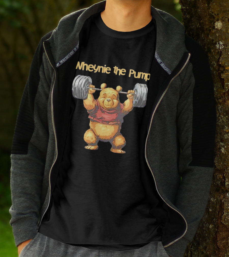 Wheynie The Pump Pooh Weightlifting Bear T-Shirt