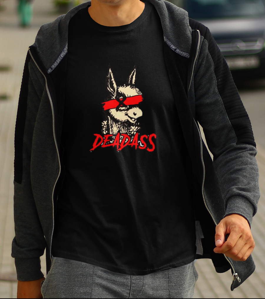 Deadass Donkey Red Blindfold T-Shirt