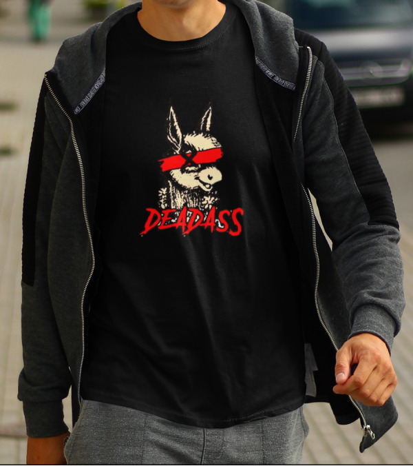 Deadass Donkey Red Blindfold T-Shirt