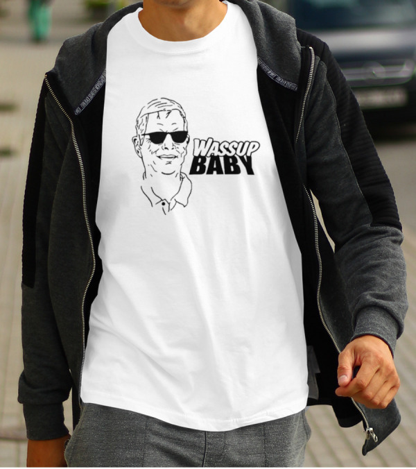Wassup Baby Ron Rivera Sunglasses Sketch T-Shirt
