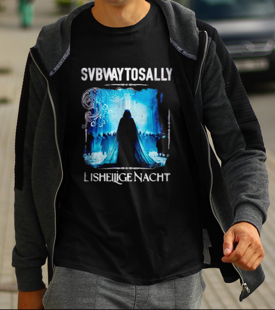 Subway To Sally Eisheilige Nacht Gothic Concert Imagery Blue Silhouette Mystical T-Shirt