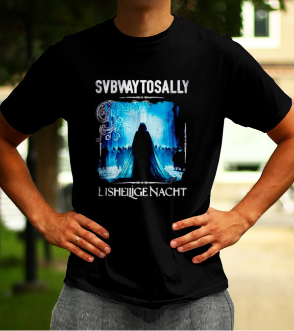 Subway To Sally Eisheilige Nacht Gothic Concert Imagery Blue Silhouette Mystical T-Shirt
