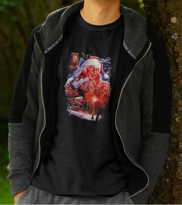 Silent Night Deadly Santa Horror Scene T-Shirt