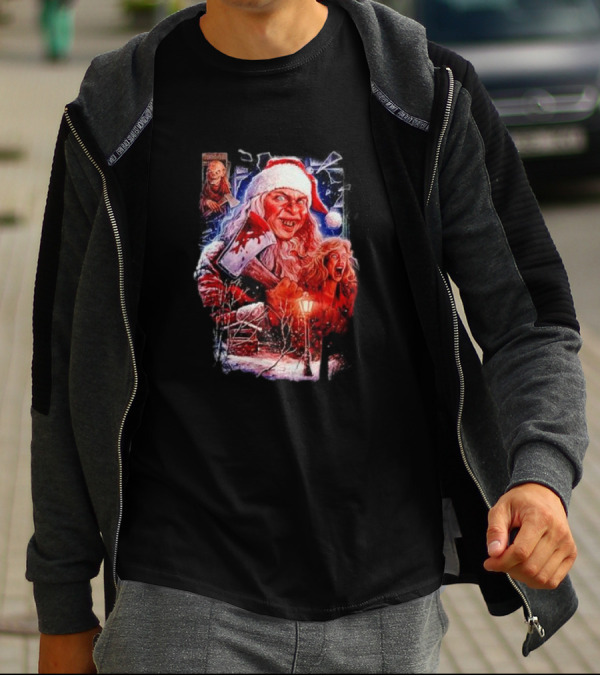Silent Night Deadly Santa Horror Scene T-Shirt