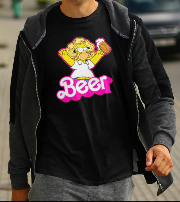 Beerbie Homer Simpson Beer Barbie T-Shirt