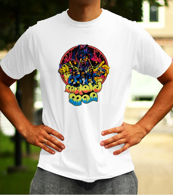 Mutoid Man CoTV Psychedelic Comic Style Superheroes With Lightning And Fiery Hands T-Shirt