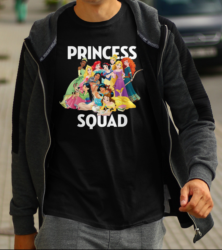 Disney Princess Squad Ensemble With Classic Animated Royal Characters T-Shirt