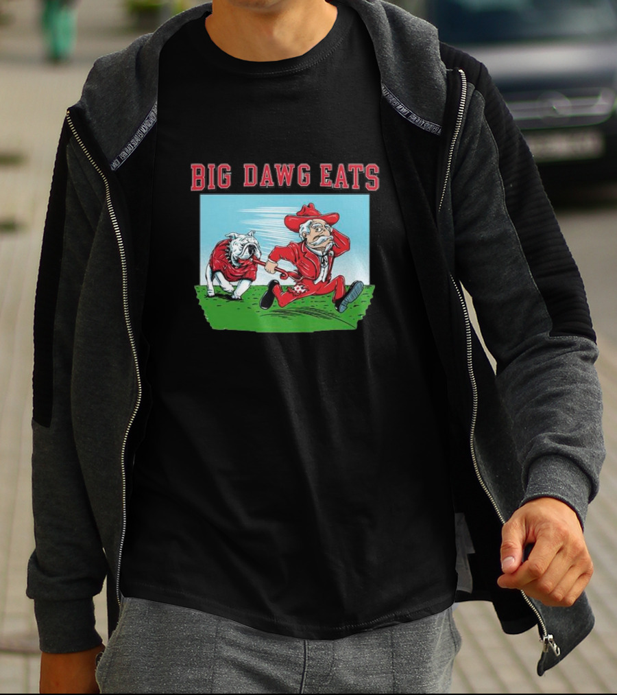 Georgia Bulldogs Big Dawg Eats Ole Miss Rebels T-Shirt