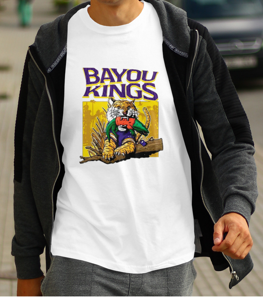 Bayou Kings LSU Tigers Vs. Florida Gators Tiger With Gator T-Shirt