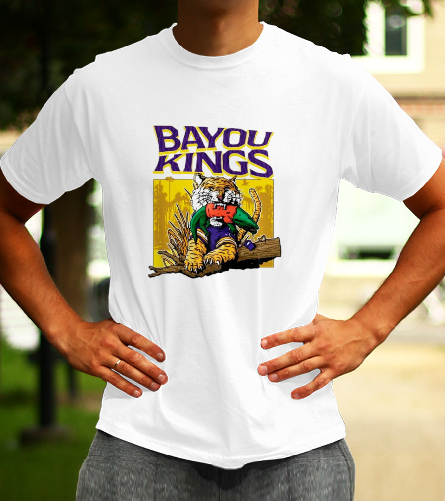 Bayou Kings LSU Tigers Vs. Florida Gators Tiger With Gator T-Shirt