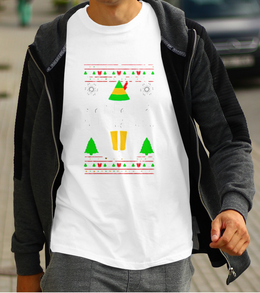 Son Of A Nutcracker Elf Christmas Snowflakes Trees Santa's Workshop T-Shirt