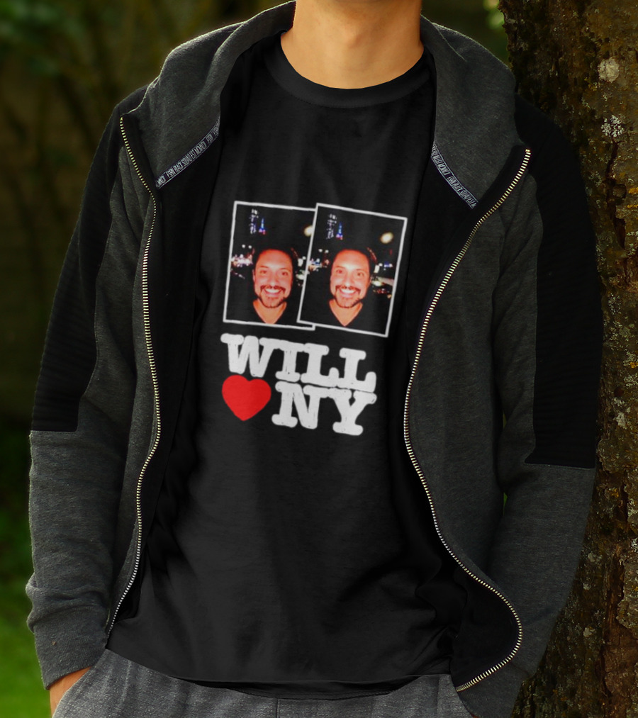 WILL ❤️ NY Double Photo Smiling Face T-Shirt