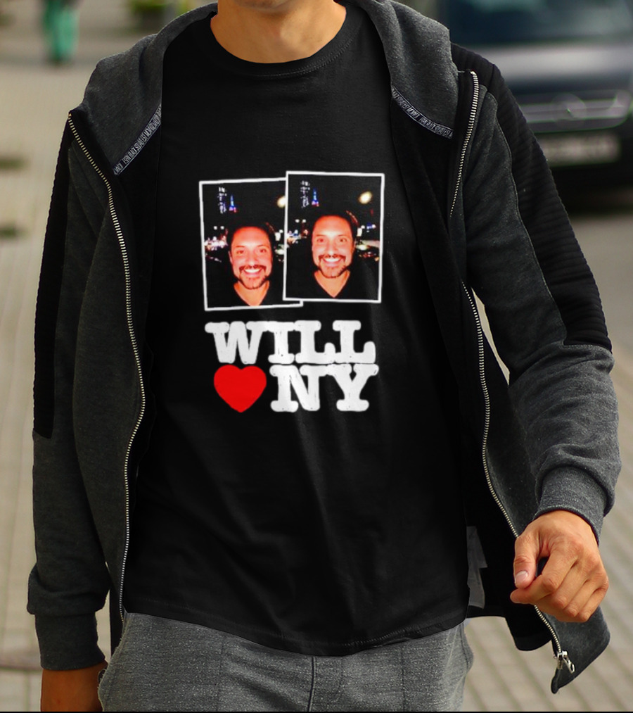 WILL ❤️ NY Double Photo Smiling Face T-Shirt
