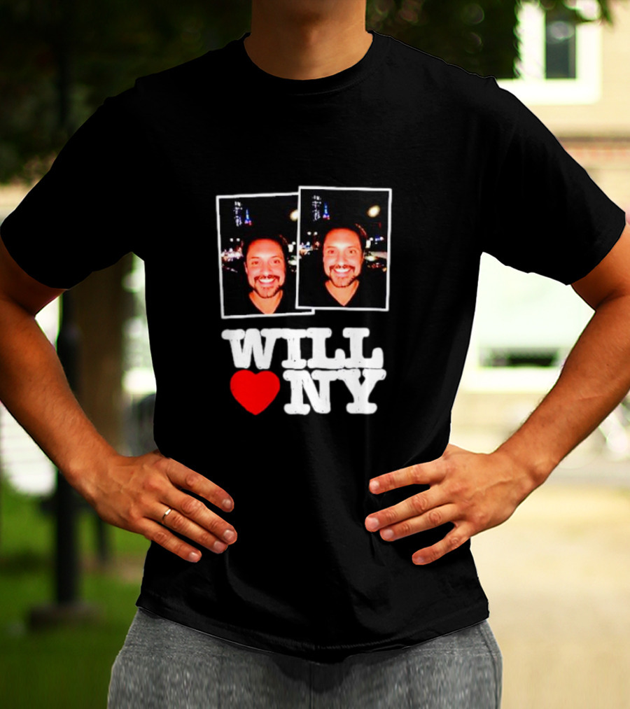 WILL ❤️ NY Double Photo Smiling Face T-Shirt