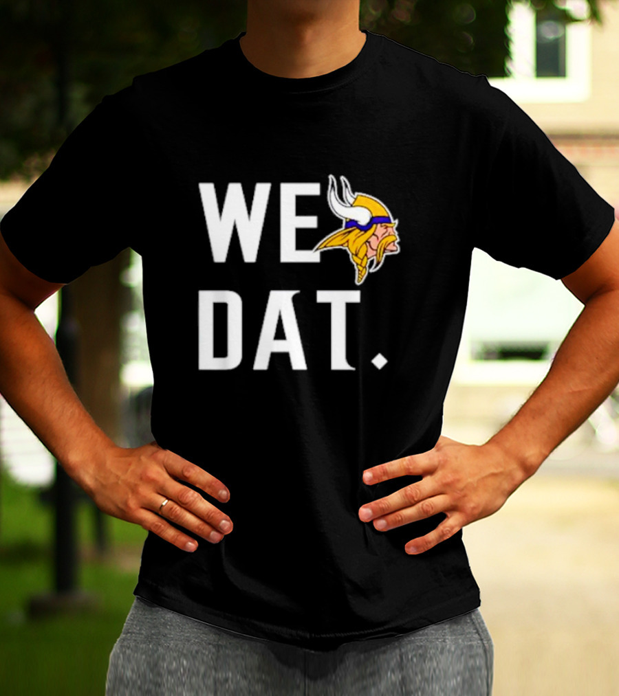 Minnesota Vikings We Dat Viking Head T-Shirt