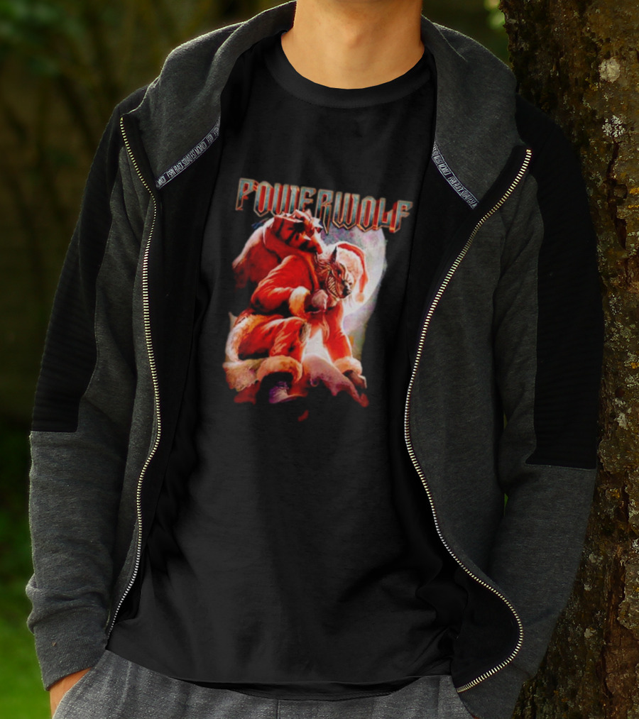 Powerwolf Wild X-Mas Santa Wolf Holiday Special T-Shirt