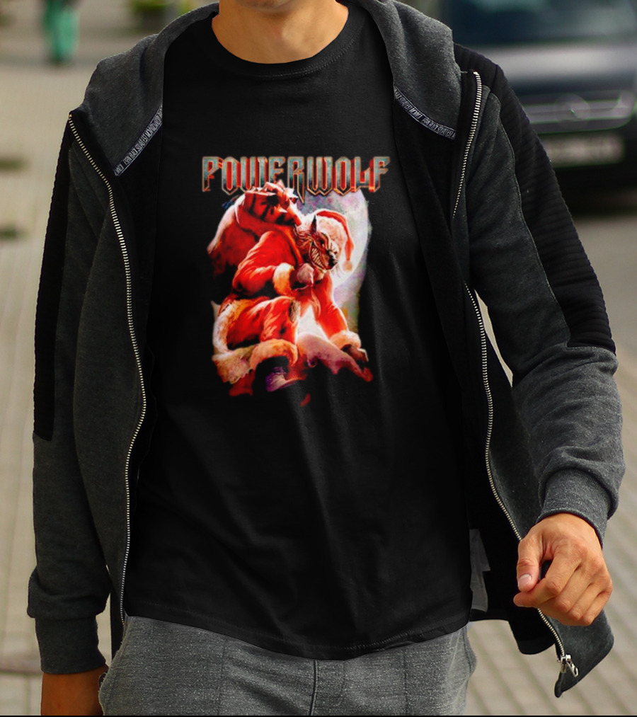 Powerwolf Wild X-Mas Santa Wolf Holiday Special T-Shirt