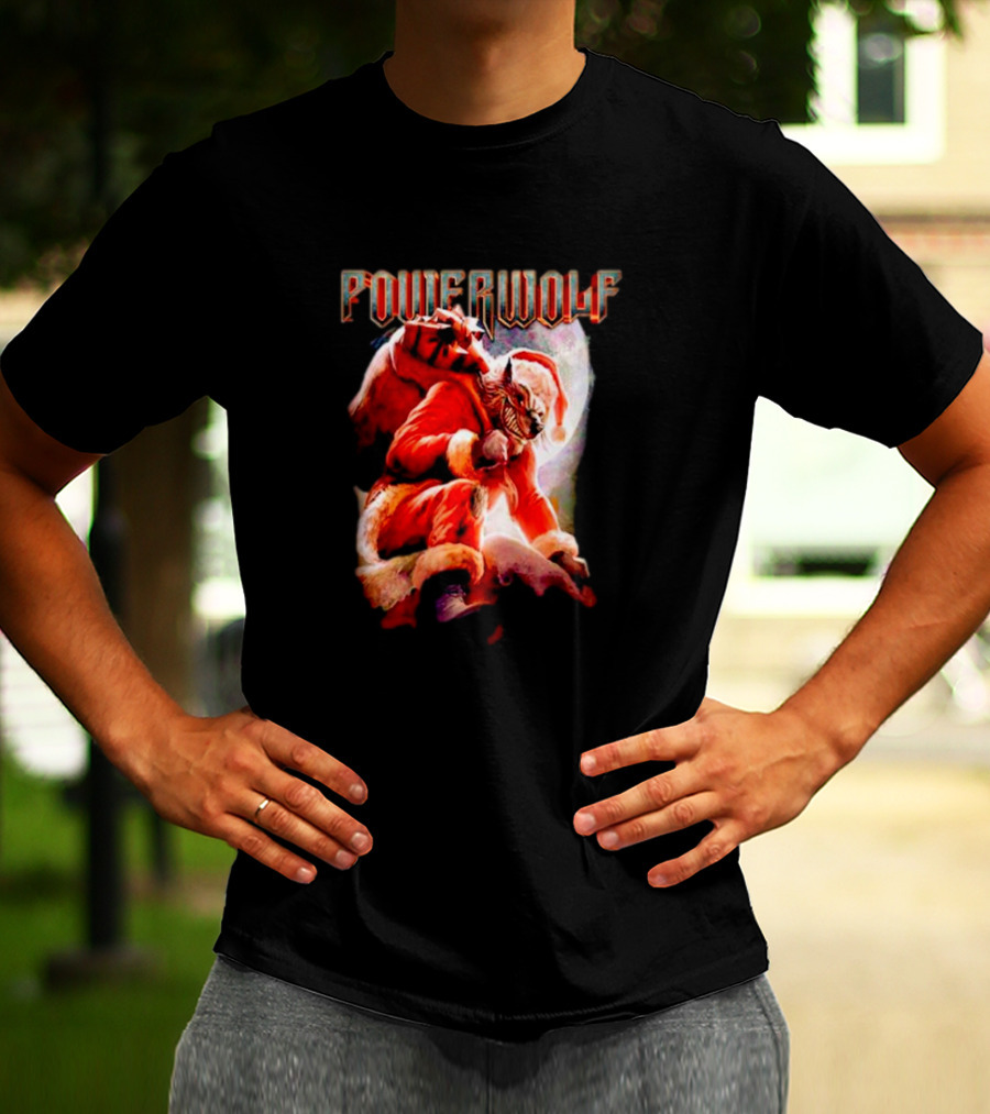 Powerwolf Wild X-Mas Santa Wolf Holiday Special T-Shirt