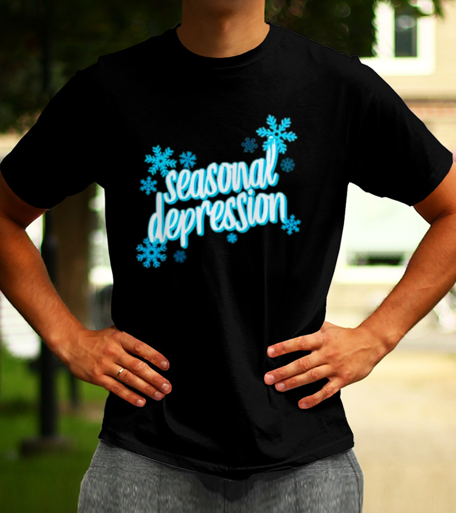 Seasonal Depression Snowflakes Winter Mood T-Shirt