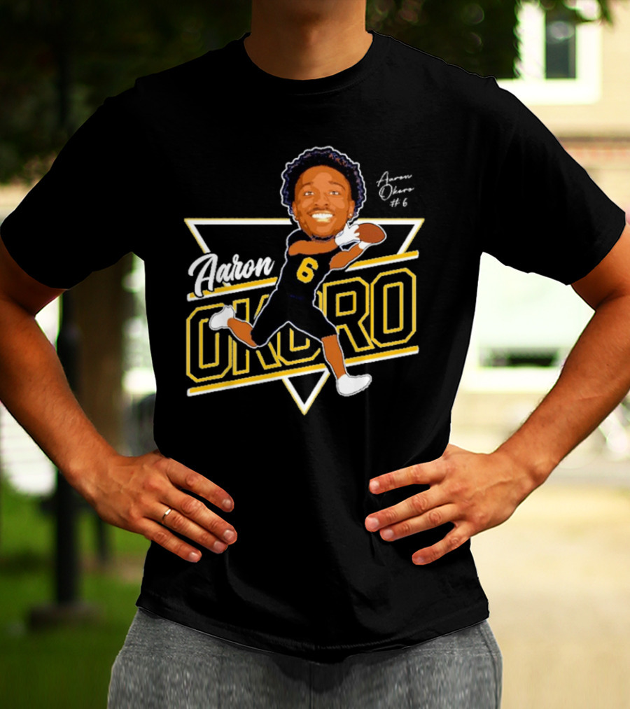 Aaron Okoro #6 Briar Cliff University Football Cartoon Signature T-Shirt