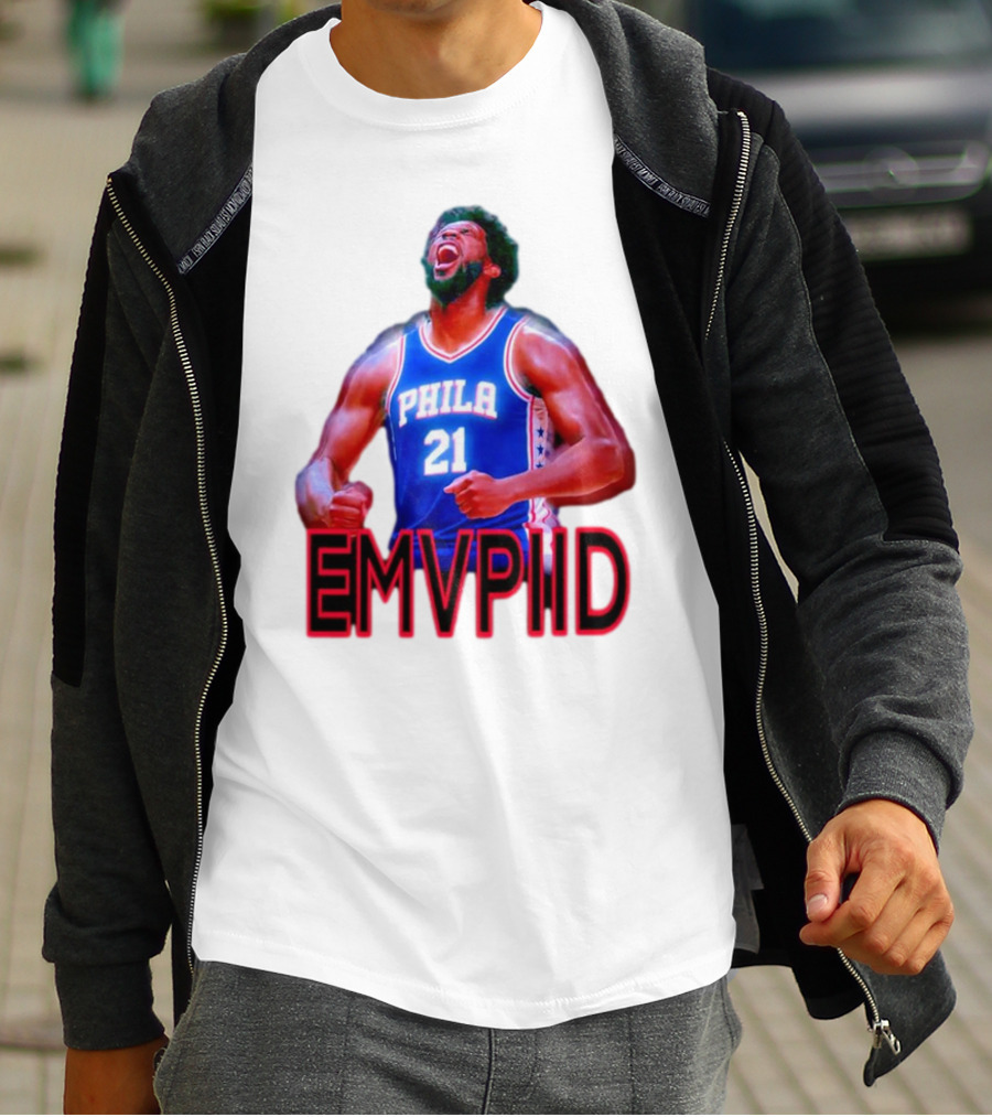 EMVPIID Joel Embiid Philadelphia 76ers Phila 21 T-Shirt