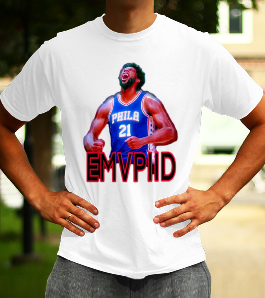 EMVPIID Joel Embiid Philadelphia 76ers Phila 21 T-Shirt
