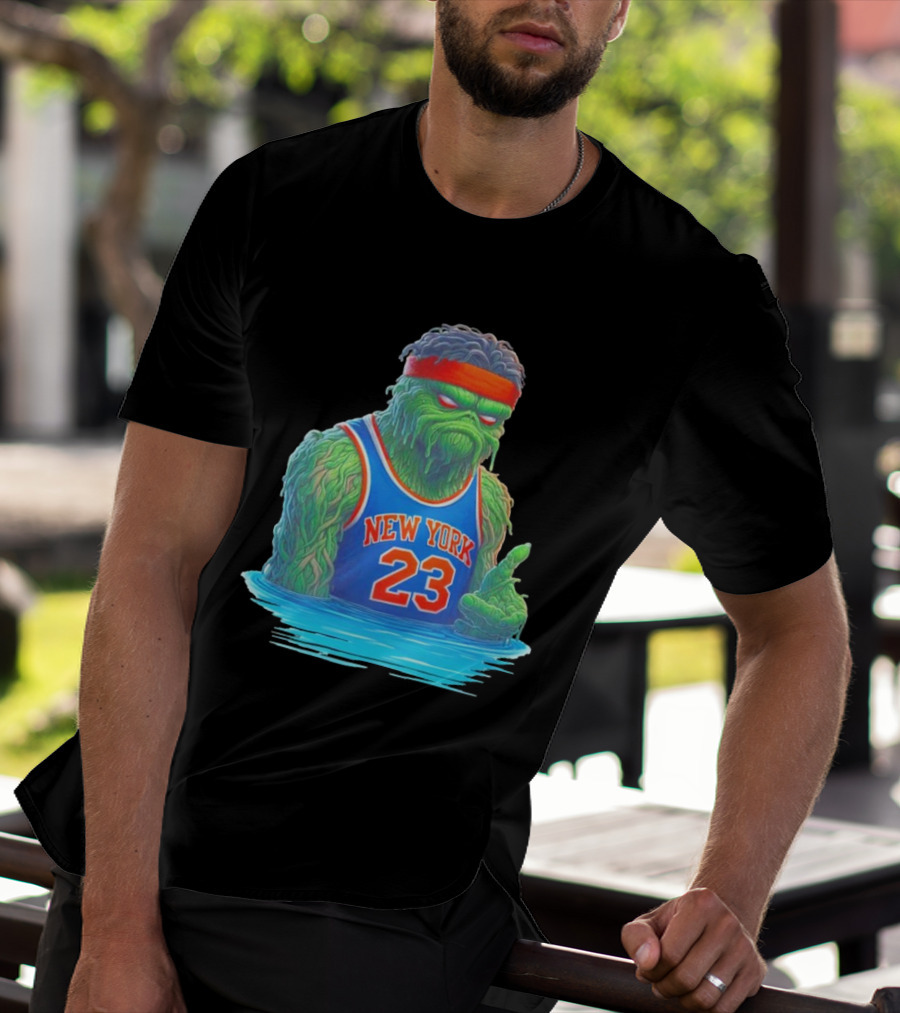 Mitchell Robinson New York Knicks Blockness Monster 23 Iconic Monster T-Shirt