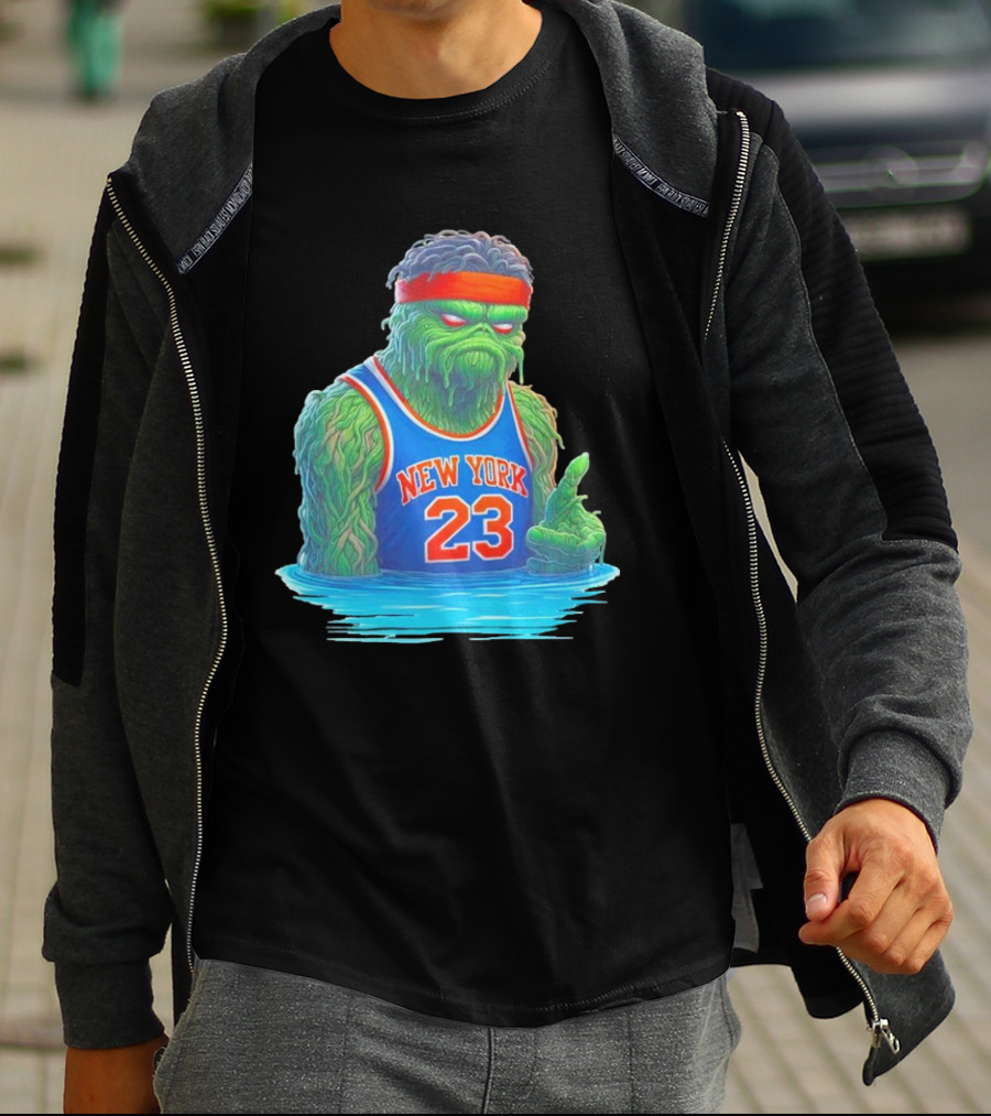 Mitchell Robinson New York Knicks Blockness Monster 23 Iconic Monster T-Shirt