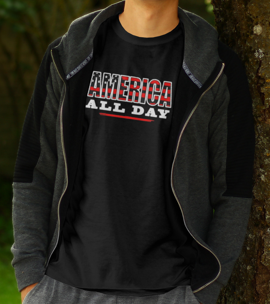 AMERICA All Day Stars Stripes T-Shirt