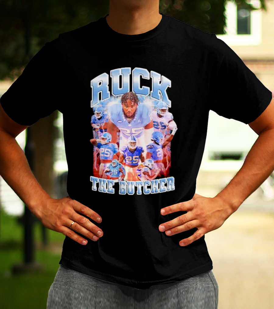 Ruck The Butcher UNC Football Kaimon Rucker Number 25 T-Shirt