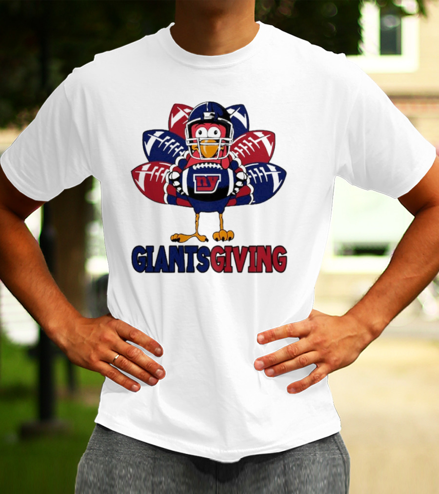 New York Giants Turkey Football Giantsgiving Thanksgiving T-Shirt