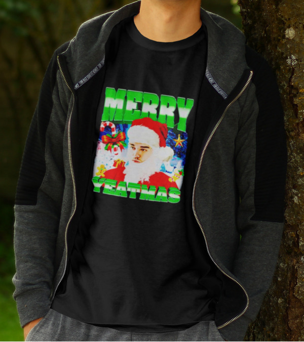 Rapper Yeat Santa Merry Yeatmas Funny Christmas Holiday T-Shirt