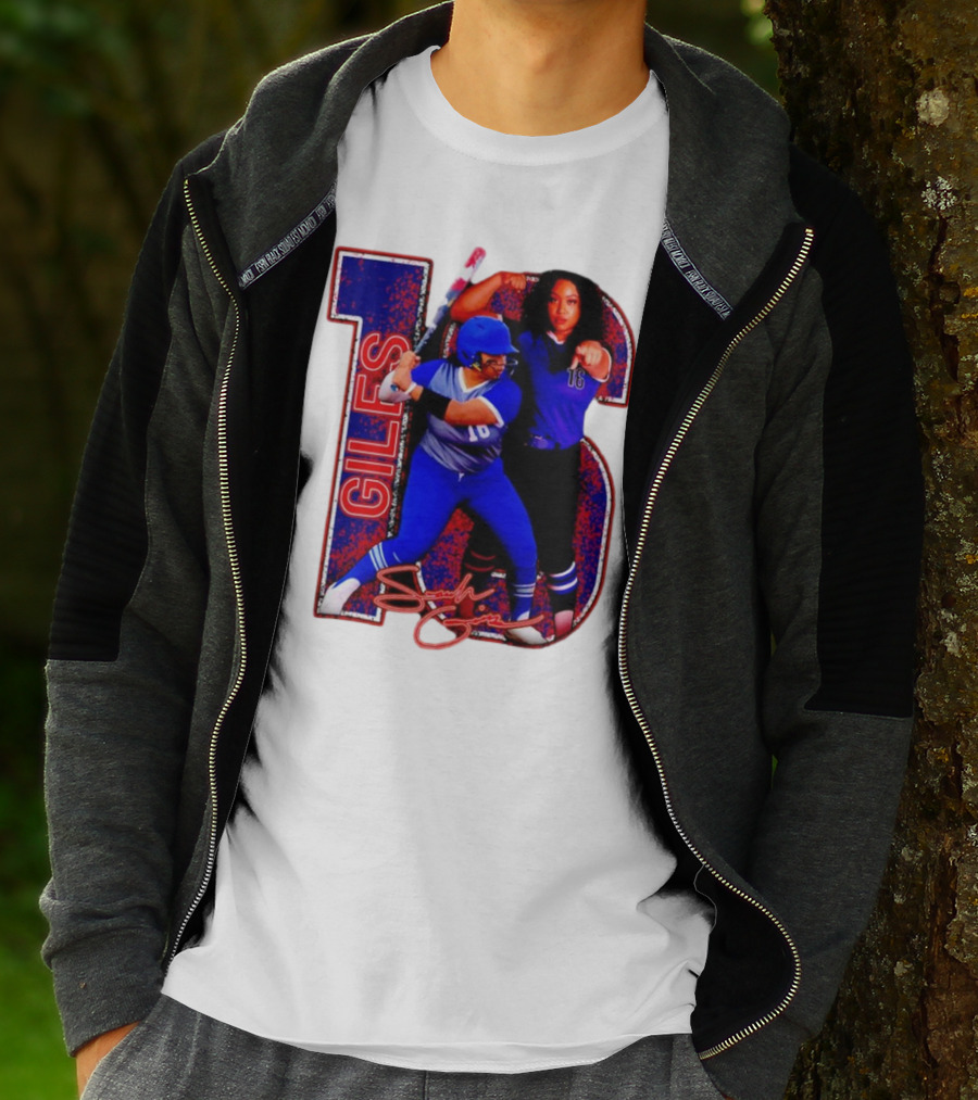 Giles 16 Softball Players Signature Sam Lodge Jessup T-Shirt
