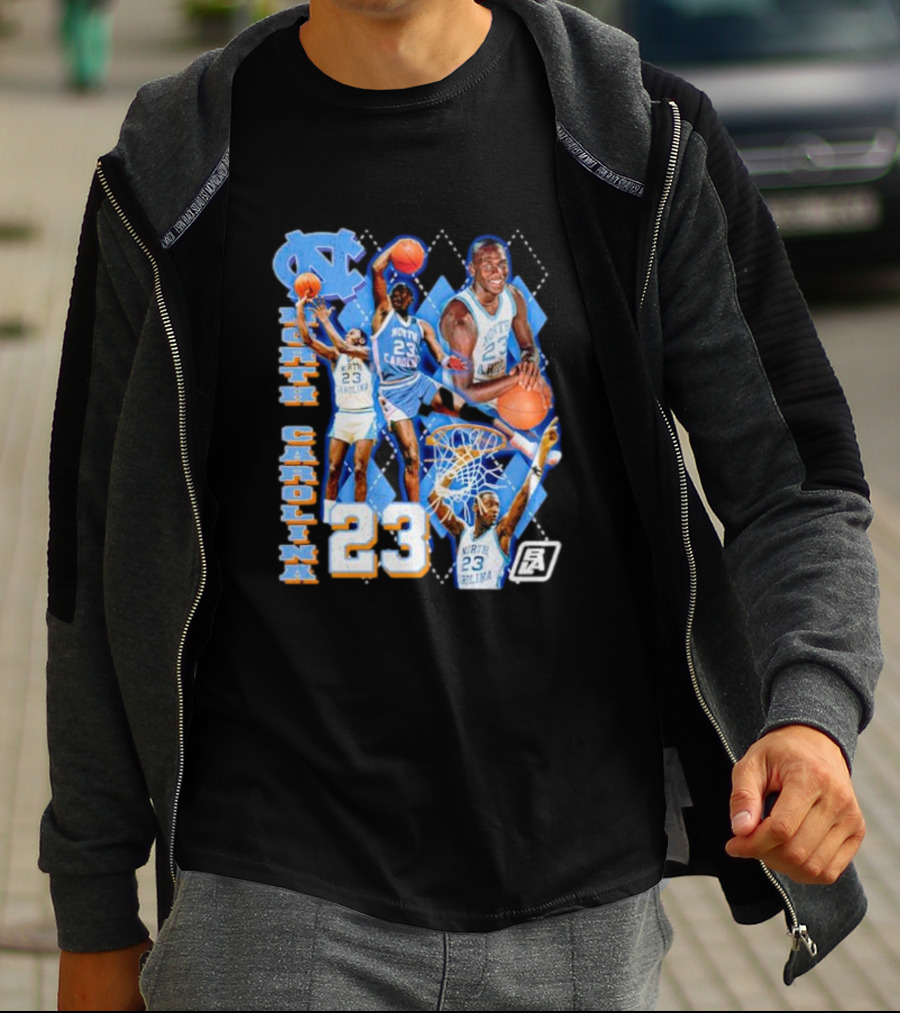 North Carolina 23 Michael Jordan UNC Basketball NCAA T-Shirt