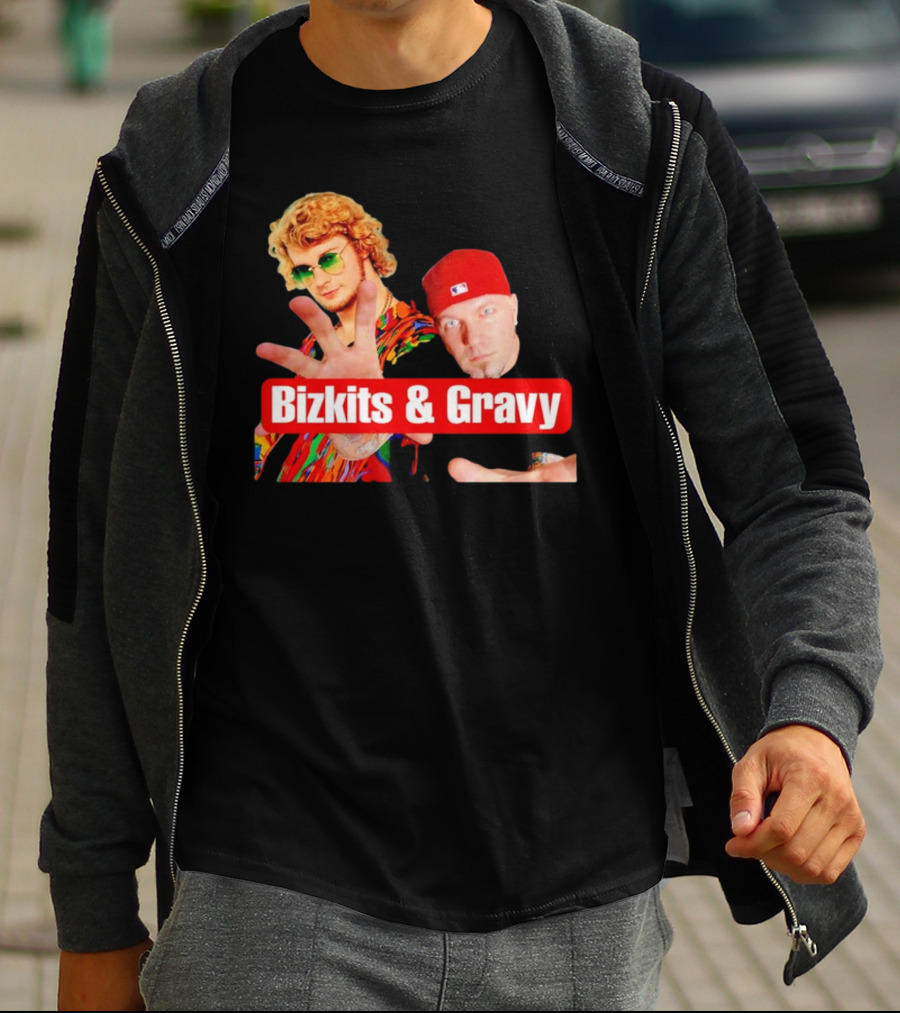 Bizkits And Gravy Funny Meme Parody With Colorful Characters T-Shirt